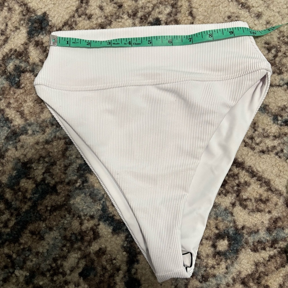 NEW Beach Riot Core Collection Highway Ribbed White Bikini Bottom - Picture 6 of 13
